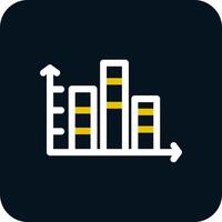 Stacked Bar Chart Vector Icon Design