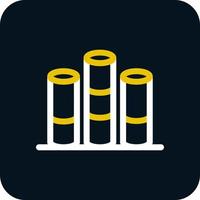 Cylindrical Bars Vector Icon Design