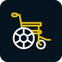 Wheelchair Vector Icon Design