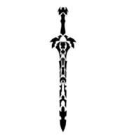 illustration vector graphic of tribal art sword