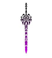 illustration vector graphic of tribal art design fantasy sword