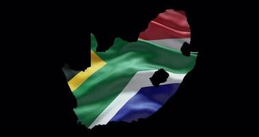Süd Afrika Land gestalten Alpha Kanal mov 4k Karte gestalten video