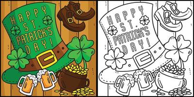 Happy St. Patricks Day Leprechaun Hat Illustration vector