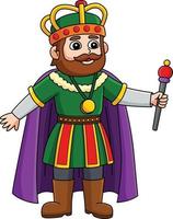 Mardi Gras Crown King Cartoon Colored Clipart vector