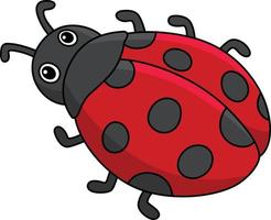 Ladybug Cartoon Colored Clipart Illustration vector