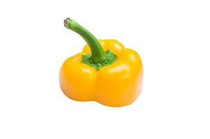 cut half bell pepper Yellow isolated on white background photo