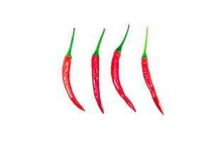 fresh red hot chilli peppers with spicy isolated on white background photo