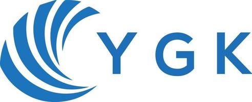 YGK letter logo design on white background. YGK creative circle letter logo concept. YGK letter design. vector