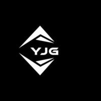 YJG abstract monogram shield logo design on black background. YJG creative initials letter logo. vector