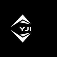 YJI abstract monogram shield logo design on black background. YJI creative initials letter logo. vector