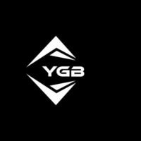 YGB abstract monogram shield logo design on black background. YGB creative initials letter logo. vector