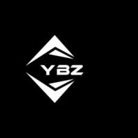 YBZ abstract monogram shield logo design on black background. YBZ creative initials letter logo. vector