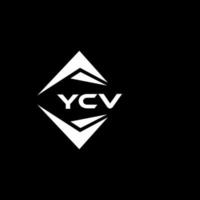 YCV abstract monogram shield logo design on black background. YCV creative initials letter logo. vector
