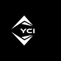 YCI abstract monogram shield logo design on black background. YCI creative initials letter logo. vector