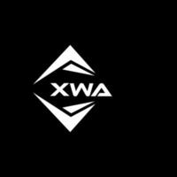 XWA abstract monogram shield logo design on black background. XWA creative initials letter logo. vector