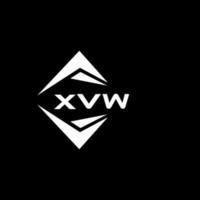 XVW abstract monogram shield logo design on black background. XVW creative initials letter logo. vector