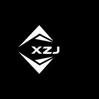 XZJ abstract monogram shield logo design on black background. XZJ creative initials letter logo. vector