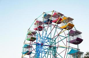 Ferris wheel Player of the fun kids with blue sky,Old and vintage Ferris wheel photo