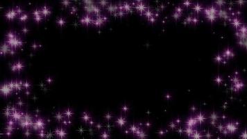 Flashing purple star particle video