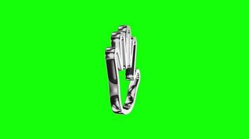 Hand with green screen video