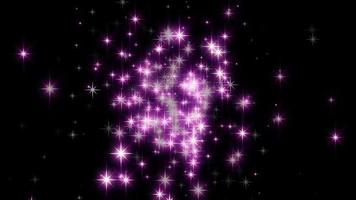 Flashing purple star particle video