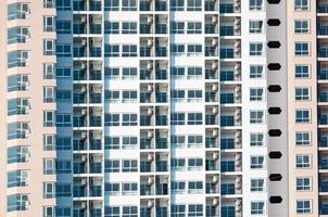View of balconies of apartment building.New building architecture,Property and Finance Concept photo