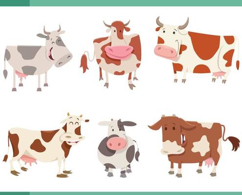 dibujos animados gracioso vacas granja animal caracteres conjunto 20120497 Vector en Vecteezy dibujos animados gracioso vacas granja animal caracteres conjunto 20120497 Vector en Vecteezy