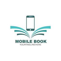 mobile book logo icon vector illustration design