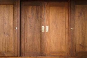 Traditional Japanese style sliding wooden door,Close up sliding wooden door photo