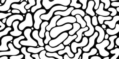 Abstract black and white fluid shape background vector