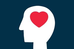 People head with love brain vector