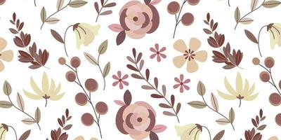 Vintage floral pattern background design vector