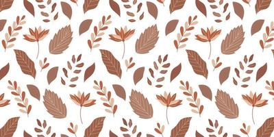 Autumn floral pattern in retro style for fabric and wallpaper vector