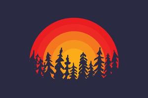 Badge of forest to outdoor design vector