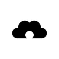 Cloud icon. Simple style web site drag and drop page background symbol. Cloud brand logo design element. Cloud t-shirt printing. vector for sticker.