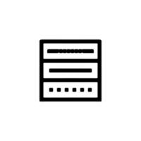 Server rack icon. Simple style data center poster background symbol. Server rack brand logo design element. Server rack t-shirt printing. vector for sticker.