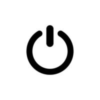 Power button. Power icon. Simple style rules for properly turning off and turning on the equipment poster background symbol. Power brand logo design element. Power t-shirt printing. vector