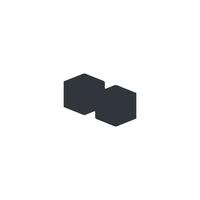 Cube ice icon. Simple style cocktail poster background symbol. Cube ice brand logo design element. Cube ice t-shirt printing. vector for sticker.