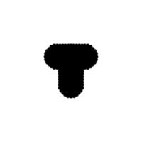 icono de t. símbolo de fondo de cartel de empresa de estilo simple t. elemento de diseño del logotipo de la marca t. impresión de camisetas. vector para pegatina.