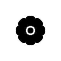 icono de flor. símbolo de fondo de cartel de flor de estilo simple. elemento de diseño del logotipo de la marca de flores. impresión de camisetas de flores. vector para pegatina.