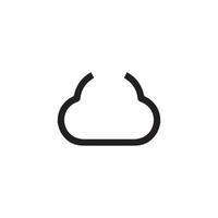 Cloud icon. Simple style web site drag and drop page background symbol. Cloud brand logo design element. Cloud t-shirt printing. vector for sticker.