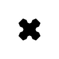 icono x. símbolo de fondo de cartel de peligro de estilo simple. elemento de diseño del logotipo de la marca x. x impresión de camisetas. vector para pegatina.