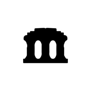 Ancient architecture icon. Simple style ancient architecture poster background symbol. Ancient architecture brand logo design element. Ancient architecture t-shirt printing. vector for sticker.