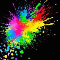 abstract color splash and explosion vector illustration. color splash background for Holi Festival