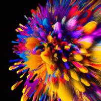 abstract color splash and explosion vector illustration. color splash background for Holi Festival