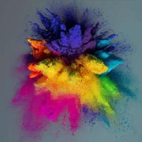 abstract color splash and explosion vector illustration. color splash background for Holi Festival