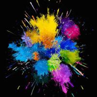 abstract color splash and explosion vector illustration. color splash background for Holi Festival