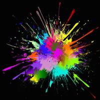 abstract color splash and explosion vector illustration. color splash background for Holi Festival