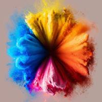 abstract color splash and explosion vector illustration. color splash background for Holi Festival