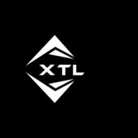 XTL abstract monogram shield logo design on black background. XTL creative initials letter logo. vector